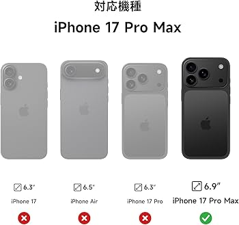 Amazon.co.jp: SURITCH 磁気ケースiPhone 17 Pro Maxと互換性 とカメラ